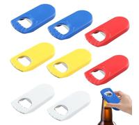 Shengxi Ouvre-bouteilles Décapsuleur, 8Pcs Ouvre-bouteille de Bière Décapsuleurs Plats en Acier Inox, 4 Couleurs Ouvre-bouteille de Poing pour Bar Restaurant Maison