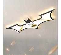 SHENGXUAN LED Chambre d'enfants Créativité Plafonnier Dessins animés modernes Batman Captain Lampe de Plafond Garçon Fille Acrylique Chambre Salon Maternelle Décoration Plafond Lampe (noir,3000k)