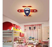 SHENGXUAN LED Plafonnier Enfant Très Mince Dimmable, Lampes de Plafond Garçon Fille Lampe De Chambre Moderne Créatif Avion, Métal Aluminium Lumière, pour Pépinière D'enfants, Avec Télécommande