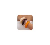 Houxq Bracelet jonc épais en acrylique pour femme, irrégulier punk en résine acrylique, bracelet géométrique large tendance en acétate épais, taille unique, Résine, Pas de gemme