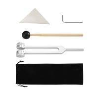 SHENGYIG 128 Hz Diapason en Aluminium Diapason en Alliage Offre une Réponse en Fréquence avec un Marteau en Silicone, un Outil de Réparation et un Chiffon de Nettoyage Emballé dans un Sac en Velours D