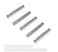 SHENGYIG 5 Pièces FBI10-6 Cavaliers de Câblage, Blocs de Terminaux de Rail de 10n DIN, Espacement des Trous de 6,5 mm, Argent, FBI 10-6 DIN Rail Bornier Accessoires, pour Câblage de L'équipement