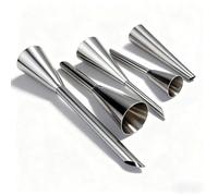 SHENGYIG Lot de 5 Embouts de Tuyauterie en Acier Inoxydable pour Seringue à Pâtisserie, Idéal pour Remplir la Confiture, Injecter la Crème et Glaçage, Parfait pour Éclairs au Chocolat,Choux à la Crème
