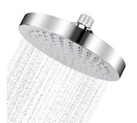 SHENGYIG Pommeau de Douche Argenté de 6 Pouces, avec Boule de Réglage Rotative à 360°, Buse Anticalcaire, Idéal pour Salles de Bain, Hôtels et Salles de Sport