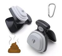 SHENGYIG Ramasse Crotte pour Chien avec des Sacs Poubelles, Portable Poop Scoop, Évolutif Pince a Crotte de Chien, Gris, Utilisé pour Ramasser Les Excréments de Chiens et de Chats