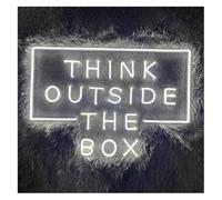 SHENHUO lampe au néon D'Ambiance Apaisante Lampe Enseigne Au Néon «Think Outside The Box» pour Chambre À Coucher, Décoration D'intérieu,60cm(A)