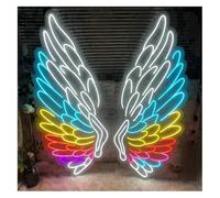 SHENHUO lampe au néon D'Ambiance Apaisante Lampe Enseignes Au Néon Ailes d'ange-luminosité Réglable avec Interrupteur, Néons pour Décoration