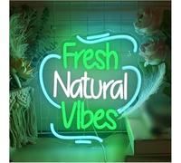 SHENHUO lampe au néon Décoration murale en forme jungle avec une ambiance naturelle fraîche idéale chambre ou boutique fleurs 34x32cm