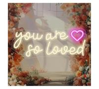 SHENHUO lampe au néon Enseigne néon LED « You Are So Loved » blanc chaud pour mariage 42 x 17 cm