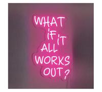 SHENHUO lampe au néon Et si tout se passait bien pour une enseigne lumineuse au néon pour chambre, salle de jeux, ados, bar ou club ?(A)