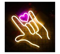 SHENHUO lampe au néon Lettres colorées Intérieur Luminaires Enseigne Au Néon Coeur De Doigt, D'amour, Neon Kpop