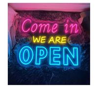 SHENHUO lampe au néon Néon Enseignes lumineuses Decor Enseigne Au Come In We Are Open Lumière Ouverte