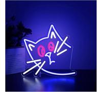 SHENHUO Lampe Néon LED pour enseigne néon Chat pour, décoration murale pour chambre d'enfant 33,3 x cm