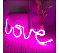 SHENHUO Lampe Néon Lettres colorées d'intérieur pour néons en forme d'amour, veilleuse alimentée par la nuit pour mariage(Violet)