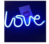SHENHUO Lampe Néon Pour les enseignes lumineuses au néon, lampe veilleuse en forme d'amour à double alimentation(Neon-6)