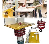 SHENJIA Table de défonceuse en aluminium pour table de fraisage pour ensemble de défonceuse, plaques d'insertion de table de fraisage, élévateur précis pour défonceuse en bois