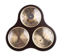 SHENJMAI Baromètre à Cadran Baromètre Multifonction for la Maison, Cadre de thermomètre Suspendu au Mur, réveil sans Fil, et hygromètre for intérieur extérieur