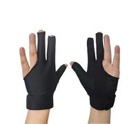 SHENJMAI Gants de Billard Gants De Billard À Trois Doigts for, Professionnels, Respirants Et Fins, Accessoires for Snooker(Black)