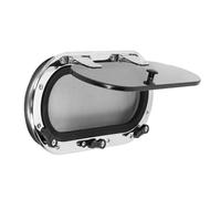 SHENJMAI Hublot de Bateau Fenêtre de hublot Ovale Trappe Bateau avec poignée d'interrupteur, Ouverture Interne 16X8 Pouces, fenêtre Pont étanche for Marin