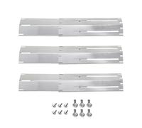 SHENJMAI Plaque chauffante pour Barbecue Kit de Remplacement for Barbecue à gaz avec Plaque chauffante réglable en Acier Inoxydable, Accessoires Cuisine d'extérieur(Silver 3PCS)