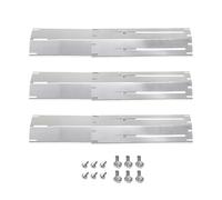 SHENJMAI Plaque chauffante pour Barbecue Kit de Remplacement for Barbecue à gaz avec Plaque chauffante réglable en Acier Inoxydable, Accessoires Cuisine d'extérieur(Silver 3PCS)