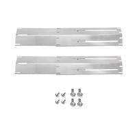 SHENJMAI Plaque chauffante pour Barbecue Kit de Remplacement for Barbecue à gaz avec Plaque chauffante réglable en Acier Inoxydable, Accessoires Cuisine d'extérieur(Silver 2PCS)