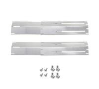 SHENJMAI Plaque chauffante pour Barbecue Kit de réparation Grille Barbecue à gaz, Plaque chauffante Universelle réglable en Acier Inoxydable(Silver-2packs)