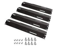 SHENJMAI Plaque chauffante pour Barbecue Kit de réparation Grille Barbecue à gaz, Plaque chauffante Universelle réglable en Acier Inoxydable(Black-4packs)