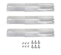 SHENJMAI Plaque chauffante pour Barbecue Kit de réparation Grille Barbecue à gaz, Plaque chauffante Universelle réglable en Acier Inoxydable(Silver-3packs)