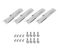SHENJMAI Plaque chauffante pour Barbecue Kit de réparation Grille Barbecue à gaz, Plaque chauffante Universelle réglable en Acier Inoxydable(Silver-4packs)