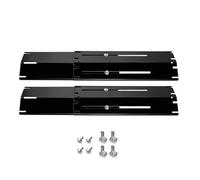 SHENJMAI Plaque chauffante pour Barbecue Kit de réparation Grille Barbecue à gaz, Plaque chauffante Universelle réglable en Acier Inoxydable(Black-2packs)