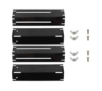 SHENJMAI Plaque chauffante pour Barbecue Lot de 2/4 Paires plaques chauffantes réglables for Barbecue à gaz(Black 2Pair(4pcs))
