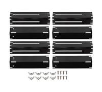 SHENJMAI Plaque chauffante pour Barbecue Lot de 2/4 Paires plaques chauffantes réglables for Barbecue à gaz(Black 4Pair(8pcs))