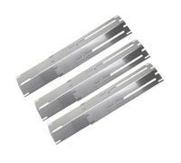 SHENJMAI Plaque chauffante pour Barbecue Plaques chauffantes de Remplacement for Barbecue, diffuseur Chaleur Compatible avec la Plupart des barbecues à gaz en Acier Inoxydable(Silver 4 Pieces)