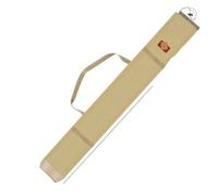 SHENJMAI Sac pour Canne à pêche Sac de Canne à pêche Pliable et Portable 1,3/1,4 m, Grande capacité, Parapluie, Sac en Toile épaisse, Accessoires(1.4m Beige)