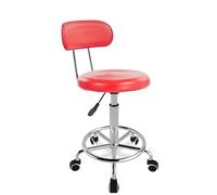 SHENJMAI Tabouret roulettes Tabouret de Bar à roulettes, Petit Tabouret Rond, Chaise Maquillage, Laboratoire, élévatrice pivotante et coulissante(Color 12)