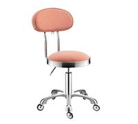 SHENJMAI Tabouret roulettes Tabouret de Coiffeur Rond en Cuir PU, siège manucure Rotatif, Chaise barbier esthéticienne à roulettes(Color 3)