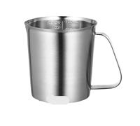 SHENJMAI Tasses en Acier Inoxydable Tasse à mesurer en Acier Inoxydable, mousseur à Lait avec marquage et poignée for Expresso(2000ml)