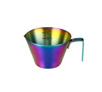 SHENJMAI Tasses en Acier Inoxydable Tasse à mesurer Expresso en Acier Inoxydable de 100 ML avec Bec verseur en V gradué(Color 1)