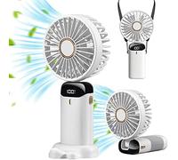 SHENKETU Ventilateur portatif USB - Mini ventilateur portable - Batterie rechargeable électrique - Pliable - Compatible avec ordinateur portable - Prise multi-ports pour les voyages à la maison
