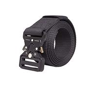 Shenky - Ceinture militaire avec boucle en métal - charge lourde - 4 cm de large - noir - 170 cm