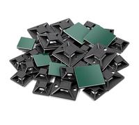 SHENLIU Lot de 100 fixations de câble autocollantes - 20 x 20 mm - Socle adhésif pour serre-câbles - 30 x 30 mm - Serre-câbles - Support adhésif - Colliers de serrage