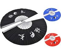 ShenLong - Double Éventail Tai Chi, Yin Yang - Aluminium - Noir