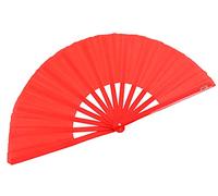 ShenLong - Éventail Tai Chi (Tai Ji Shan) Bambou, Uni - Droitier, Rouge