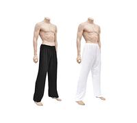 ShenLong - Pantalon Kung-fu, Tai Chi, Viscose+Coton - Noir, 1m50-1m60