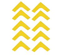 Shenprymic 10 PCS Marqueurs de Limite de Ligne de Court de Tennis, Marqueur de Terrain de Repère à Angle Droit, Cônes d'entraînement en PVC de Couleur Vive pour Football, Badminton, (Jaune)