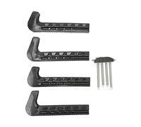 Shenprymic 2 Paires de protège-Bottes de Patinage, Couvre-Lames de Patin à Glace réglables avec Conception à Ressort, Protecteur de Lame de Patin de Hockey en Silicone pour Patins à Glace et (Noire)