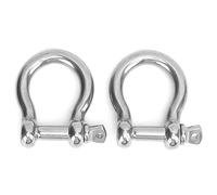 Shenprymic 2 pièces Manille Arc Ancre à Anneau en D, Manille en Acier Inoxydable avec Une Forte capacité de Charge, Manille en Forme de D pour Le Camping randonnée Sports de Plein air, (M12)