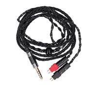 Shenprymic Câble audio à double aiguille, 8 conducteurs équilibrés en OCC plaqué argent, pour HD600, HD580, HD650 et HD660s - Cordon auxiliaire stéréo haute fidélité avec (4,4 mm équilibré)