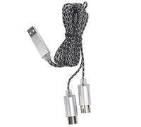 Shenprymic Câble MIDI vers USB pour piano électronique, câble d’interface MIDI sans fil avec gaine en TPE, ligne de connexion plug-and-play pour l’édition musicale, compatible clavier et
